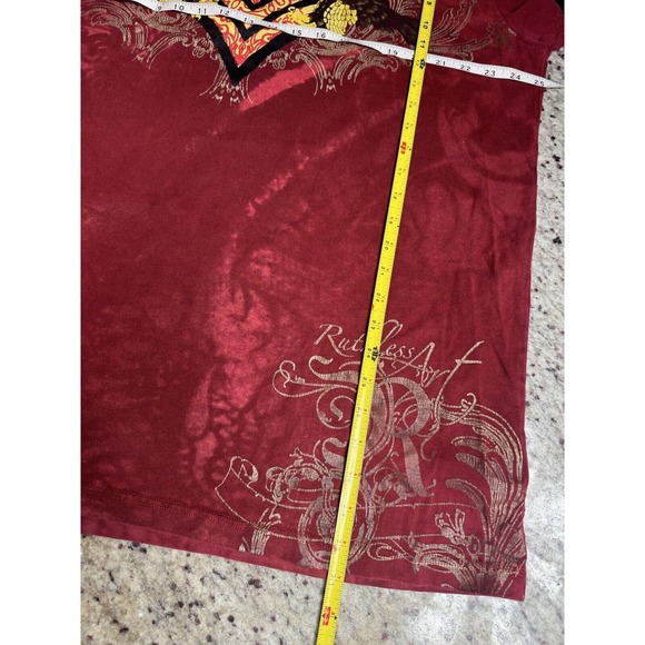 Ruthless Art Vintage Graphic T-shirt Size 3XL Tie Dye Design Red Tattoo Tee Rare - Picture 8 of 8